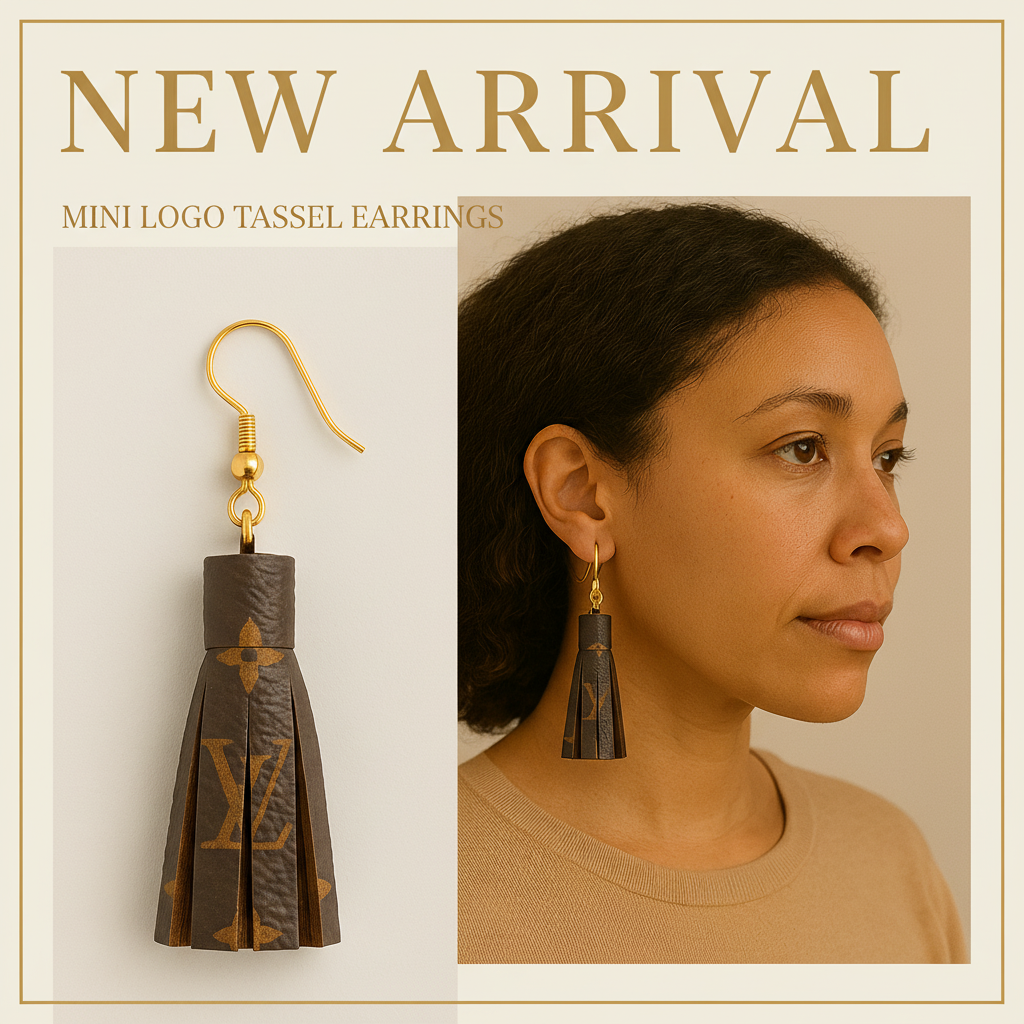 Elegant New Arrival Banner for Mini Logo Tassel Earrings