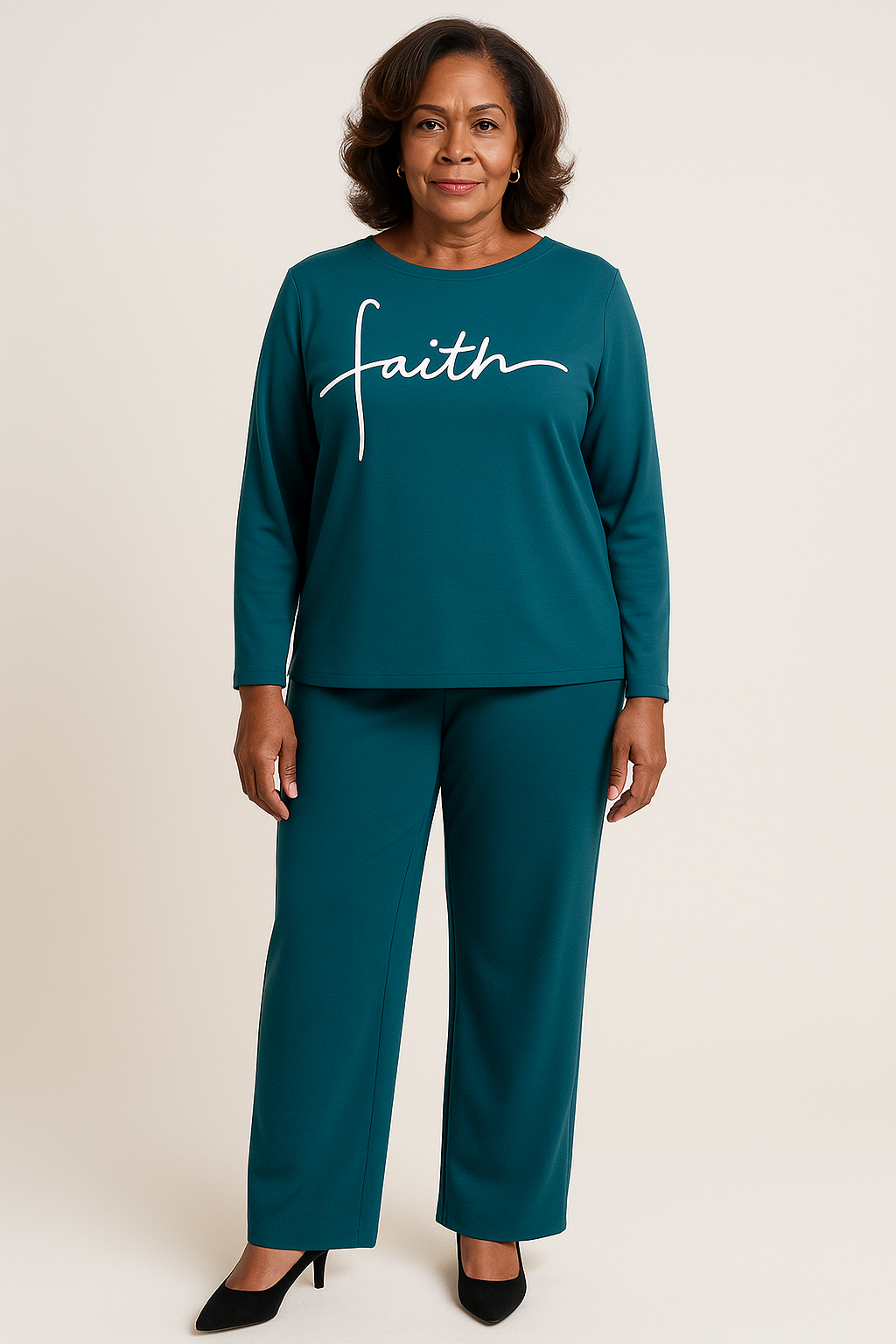 Ponte Knit Pants Set