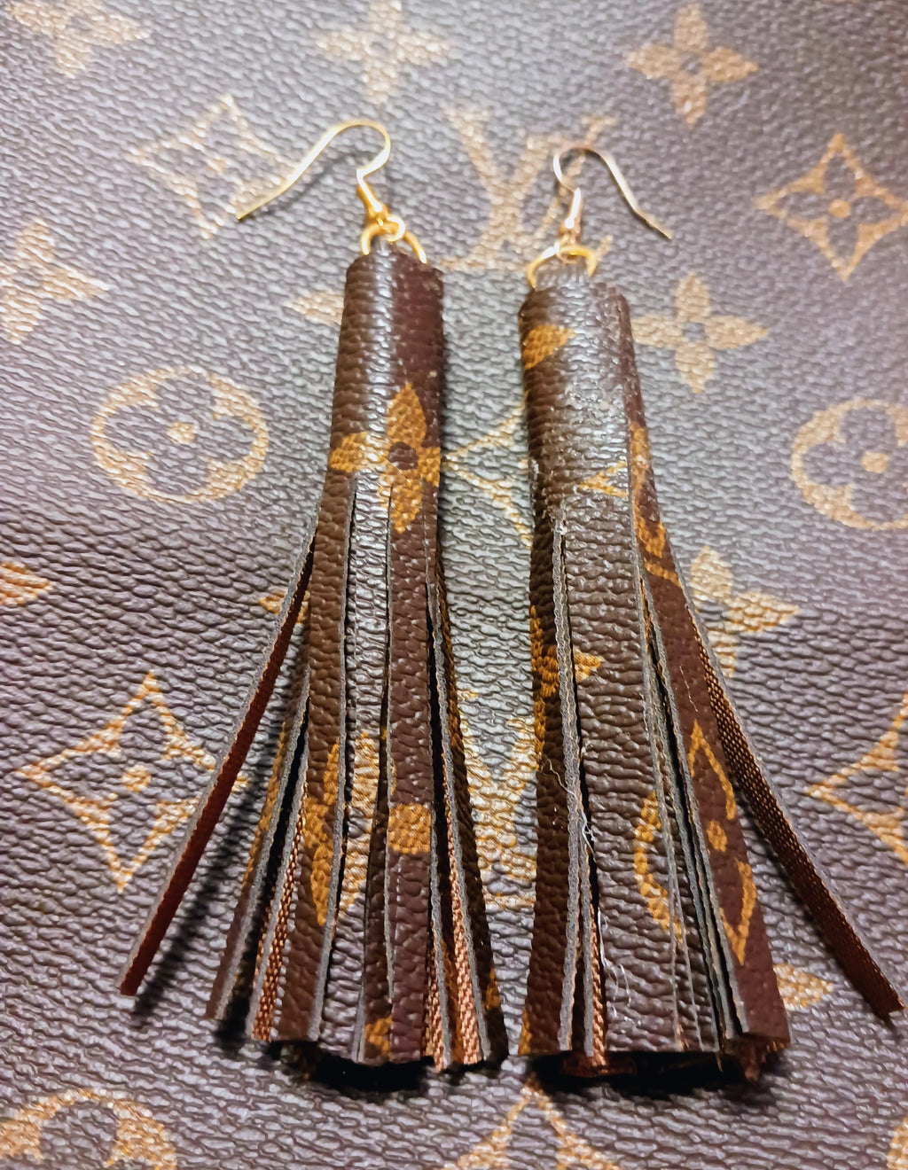 Logo Lux Tassel earrings custom made