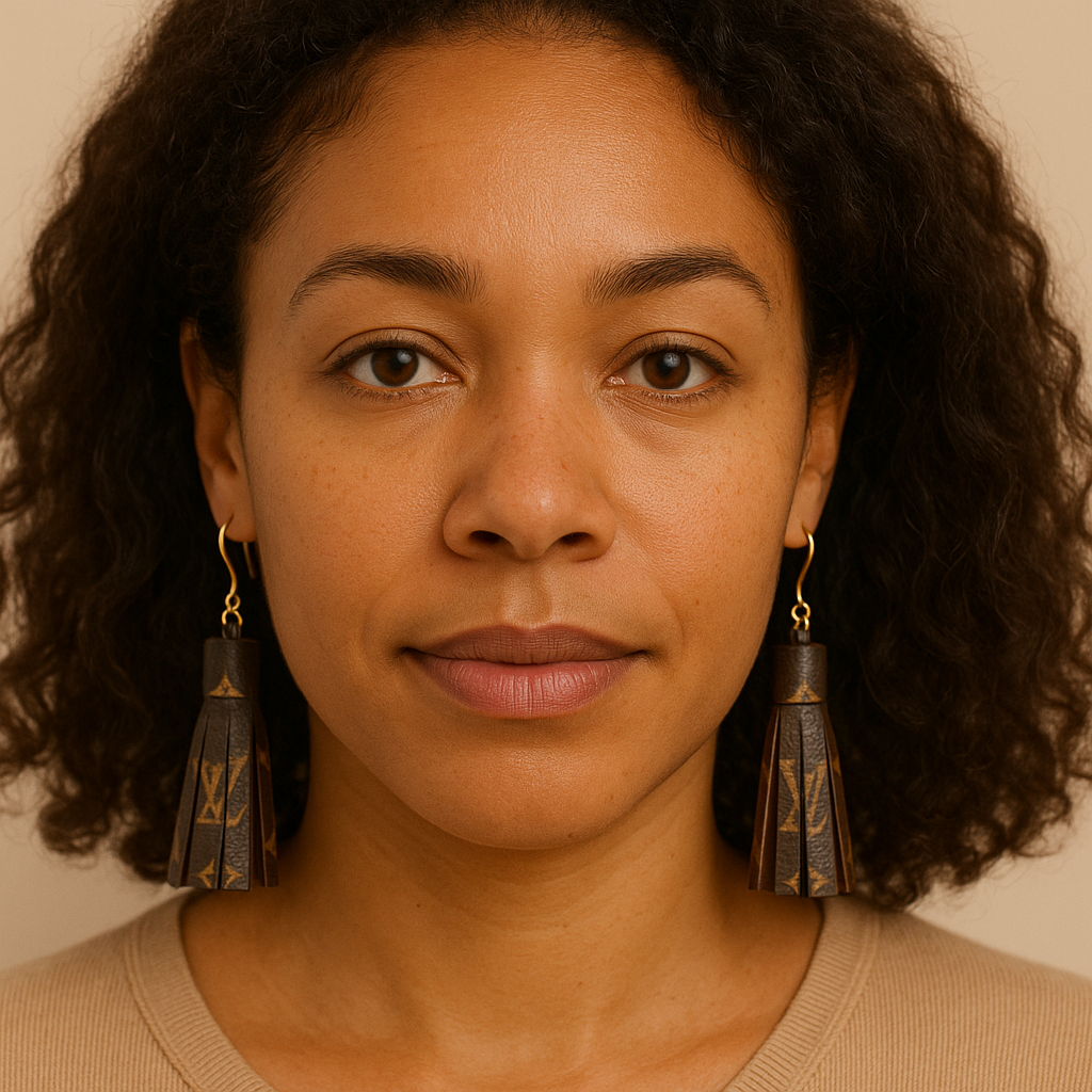 Mini Logo Tassel Earrings